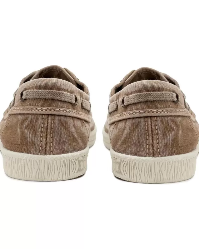 Woman NATURAL WORLD Woman Boat Shoes 613E M - 48 Old Alheli Nautico Mujer Beige