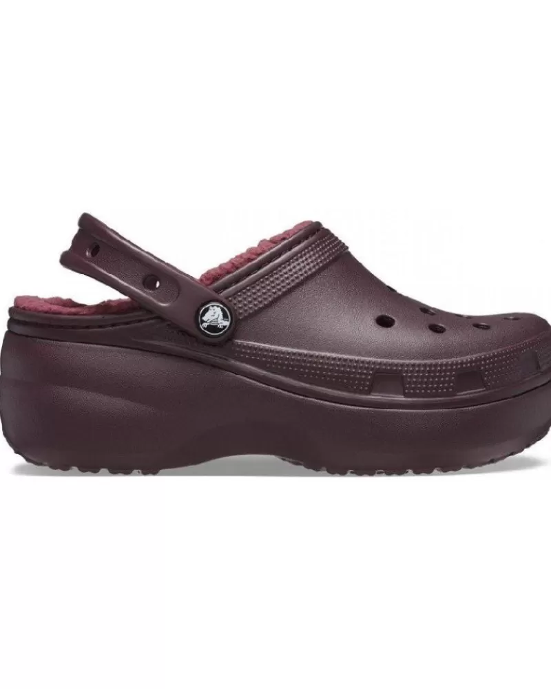 Woman CROCS Woman Clogs Classic Platform Lined Clog W 207938 Granate Morado