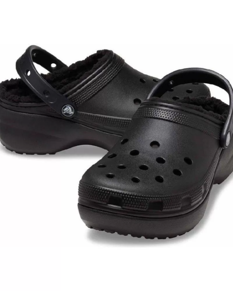 Woman CROCS Woman Clogs Classic Platform Lined Clog W 207938 Negro