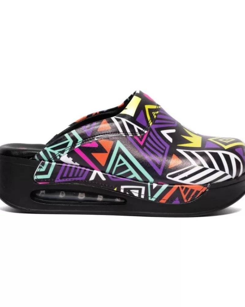Woman ZUEKOOS Woman Clogs Zueco Sanitario Triangles Negro
