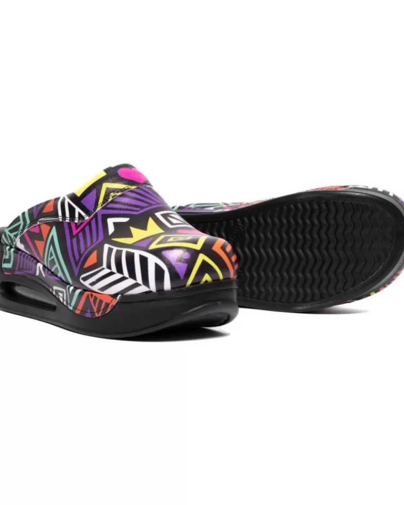 Woman ZUEKOOS Woman Clogs Zueco Sanitario Triangles Negro