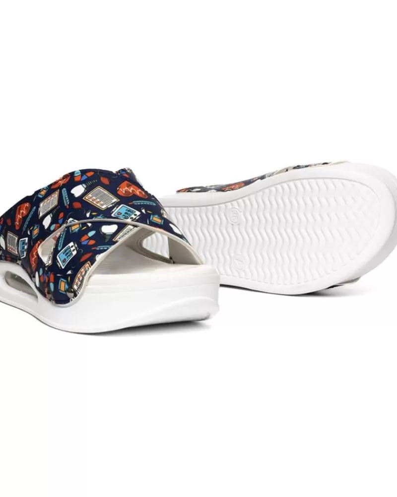 Woman ZUEKOOS Woman Clogs Zueco Tiras Cruzadas Airmax 03-Heart Azul