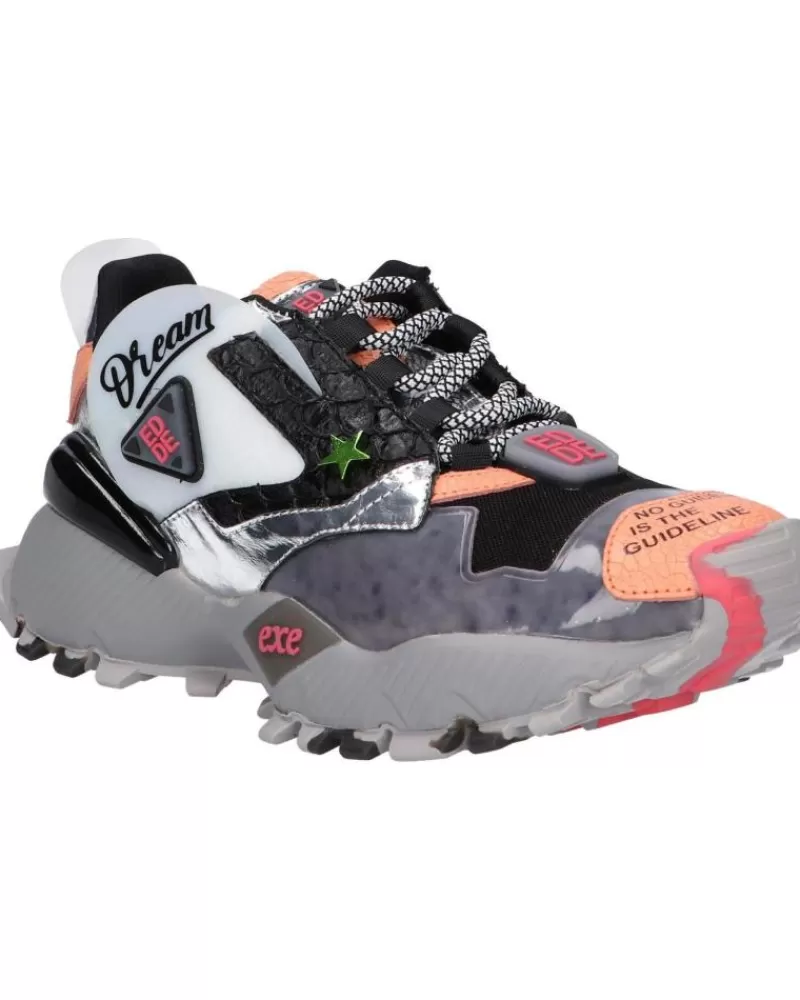 Woman EXE Woman 928-3 Leather Black-Orange