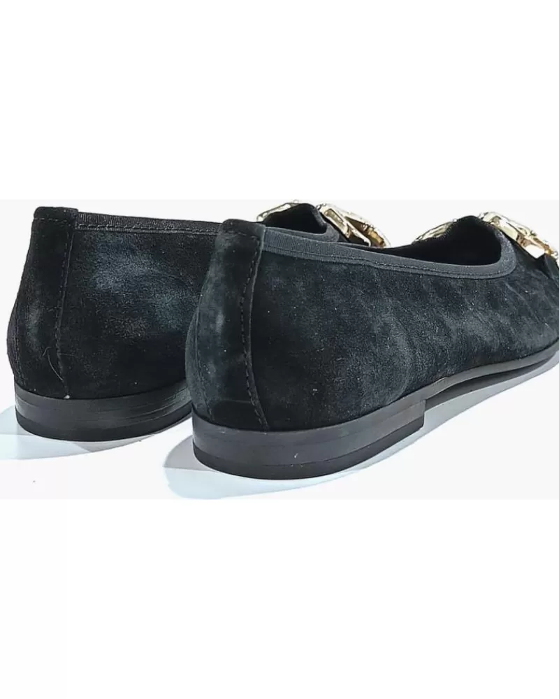 Woman CALLAGHAN Woman Flat Shoes Sabrina Plana De Ante Con Suela De Goma Y Sistema Adaptact Negro