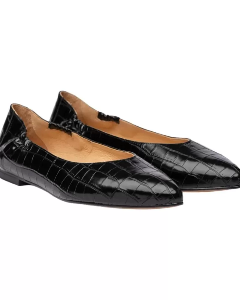 Woman EVA MAÑAS Woman Flat Shoes Eva Manas Salon Babucha Piel 1481 Negro