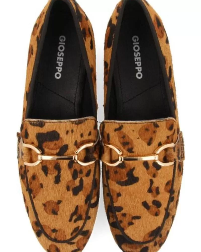 Woman GIOSEPPO Woman Flat Shoes Mocasines Con Print De Leopardo Para Mujer Dupree Marron