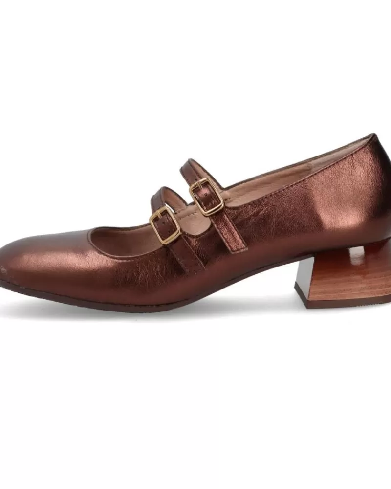 Woman HISPANITAS Woman Flat Shoes Bailarina Bronce
