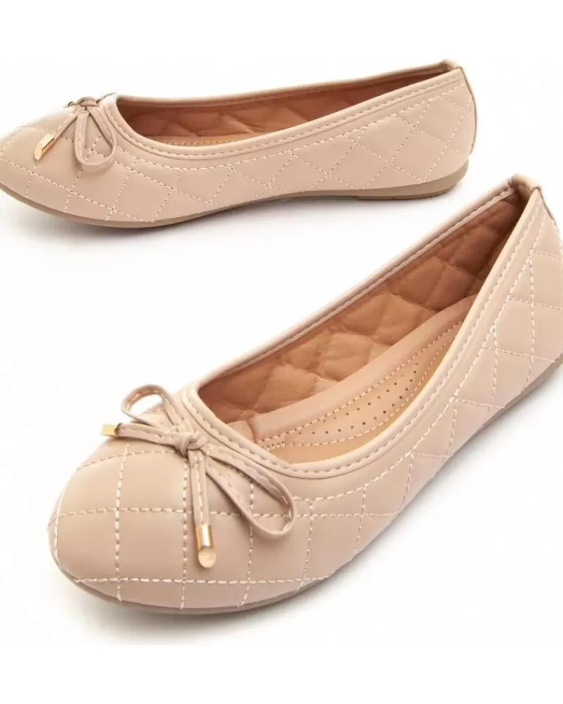 Woman MONTEVITA Woman Flat Shoes Bailara5 Beige