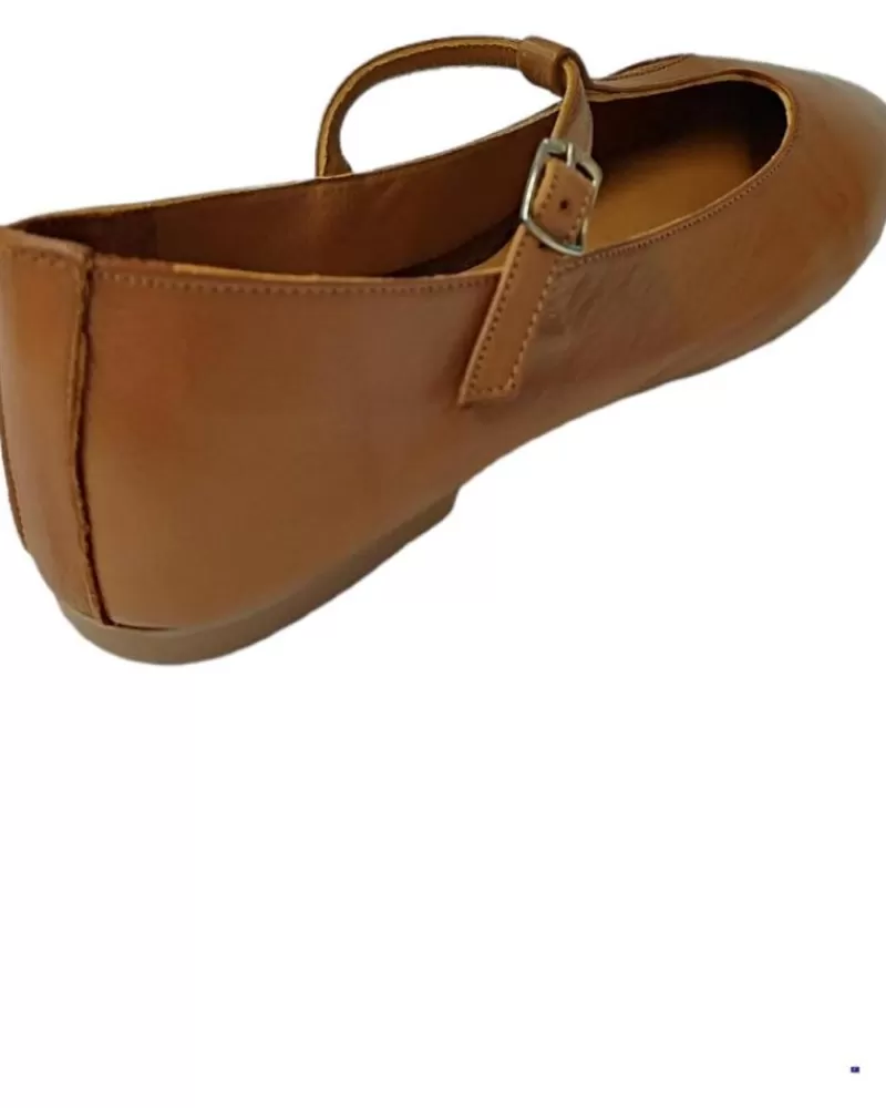 Woman TOP 3 SHOES Woman Flat Shoes Bailarina 22748 Cue Marron
