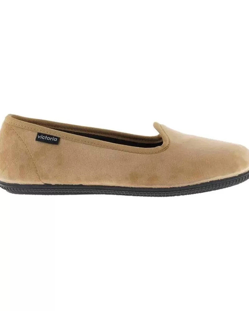 Woman VICTORIA Woman Flat Shoes Bailarina Oda Terciopelo 1049114 Slippers Miel