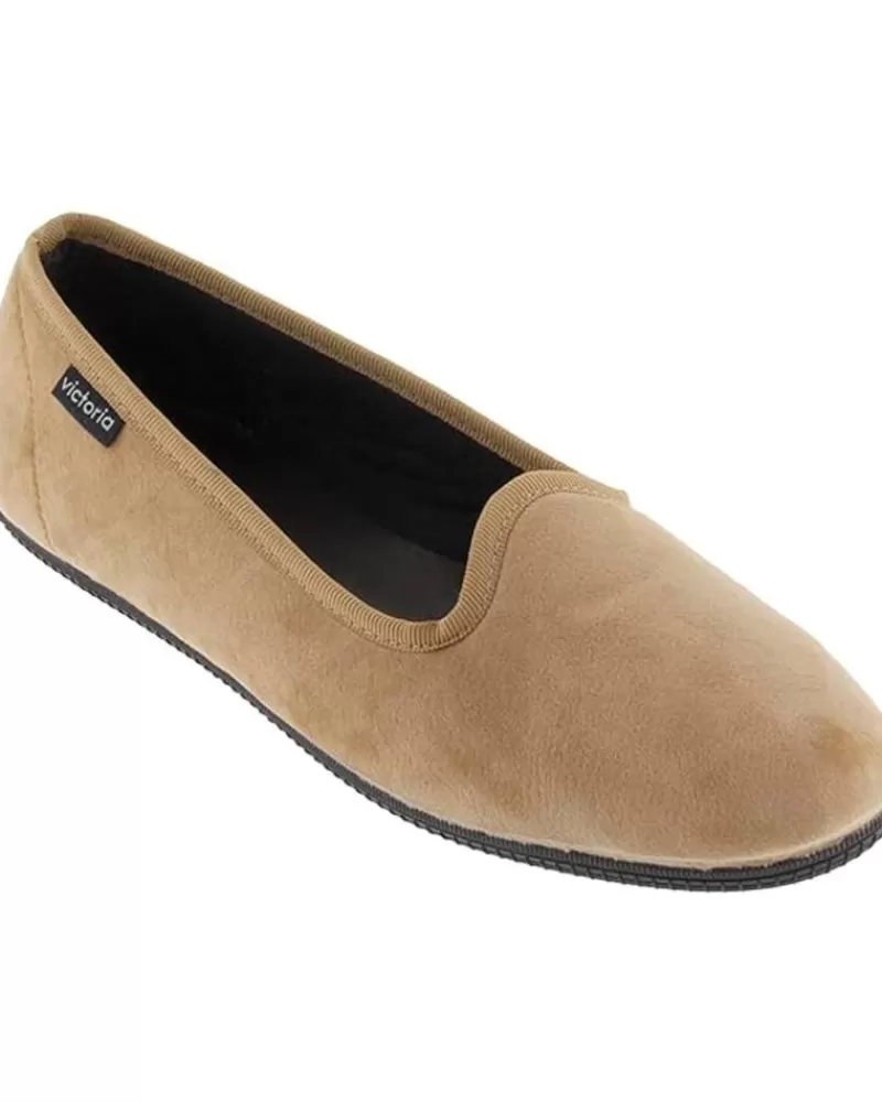 Woman VICTORIA Woman Flat Shoes Bailarina Oda Terciopelo 1049114 Slippers Miel