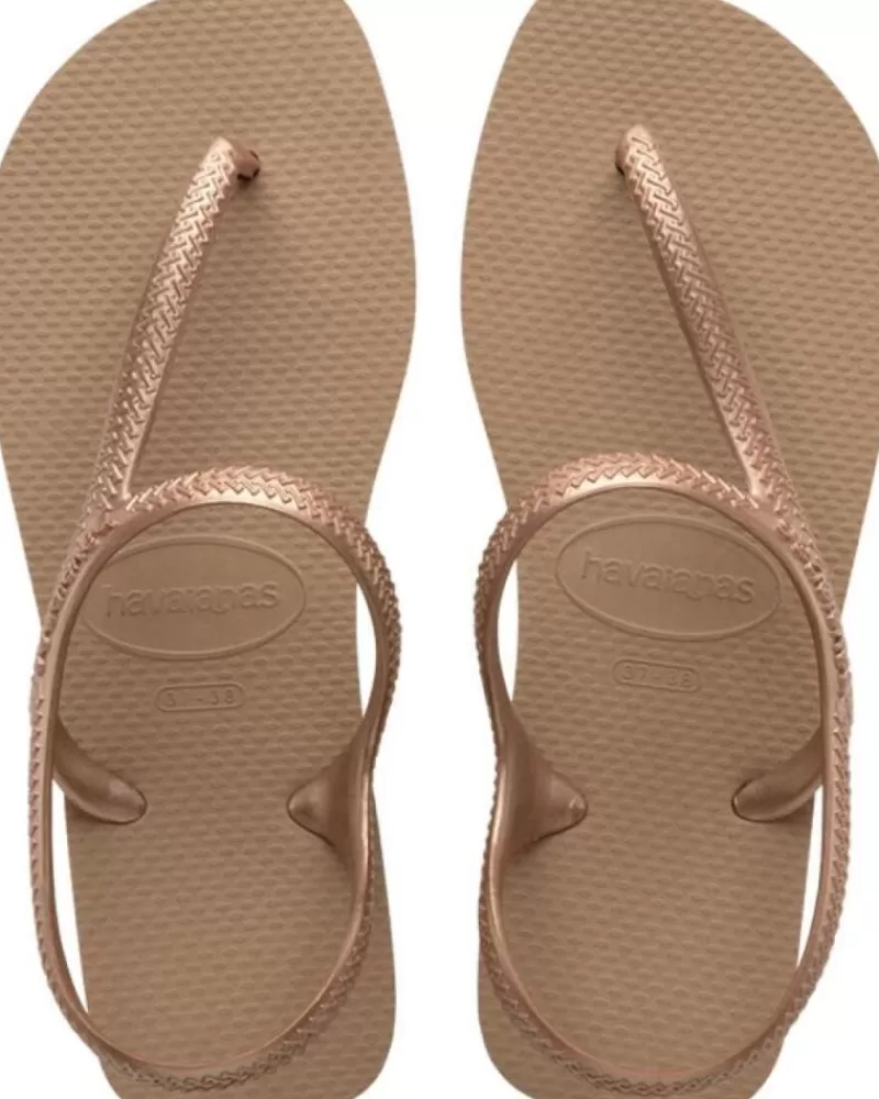 Woman HAVAIANAS Woman Flip Flops 4000039 3581 Flash Urban Rose Gold