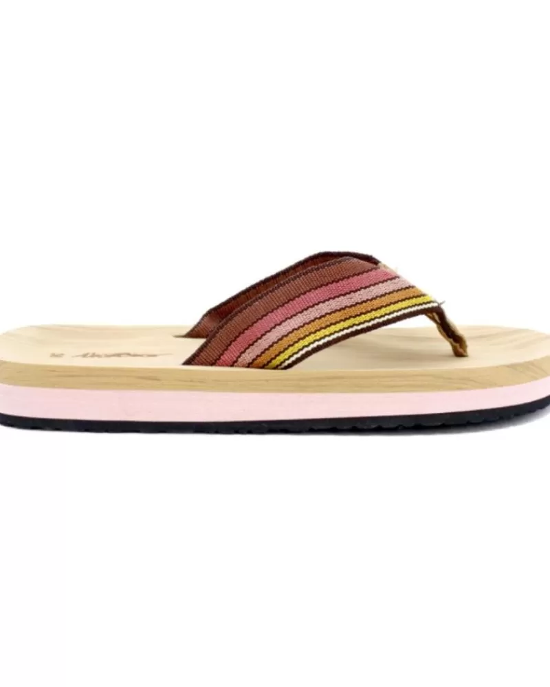 Woman NICOBOCO Woman Flip Flops - Chancla Dedo Tela Rosa
