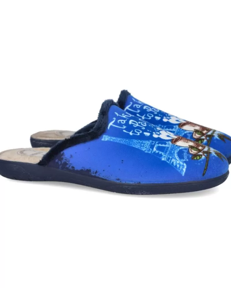 Woman L&R SHOES Woman House Slipers L&R Shoes Lr Shoes 315113 Zapatillas De Casa Muj Azul
