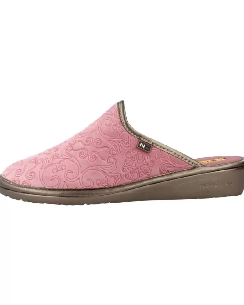 Woman NORDIKAS Woman House Slipers Top Line Rosa