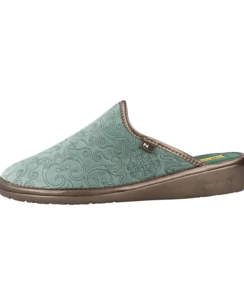 Woman NORDIKAS Woman House Slipers Top Line Verde