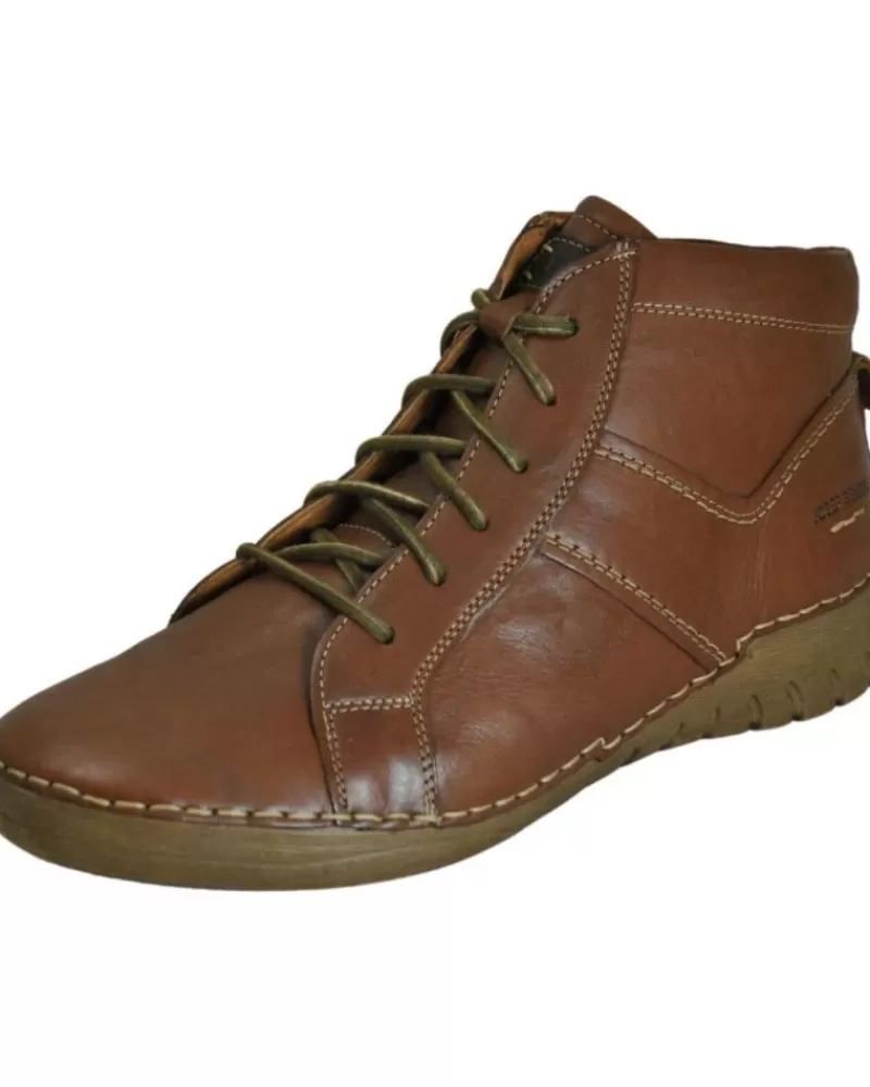 Woman WESTLAND Woman Mid Boots Josef Seibel 89201 Felicia 01 Botin Cordones De Piel Mujer Cognac-Kombi