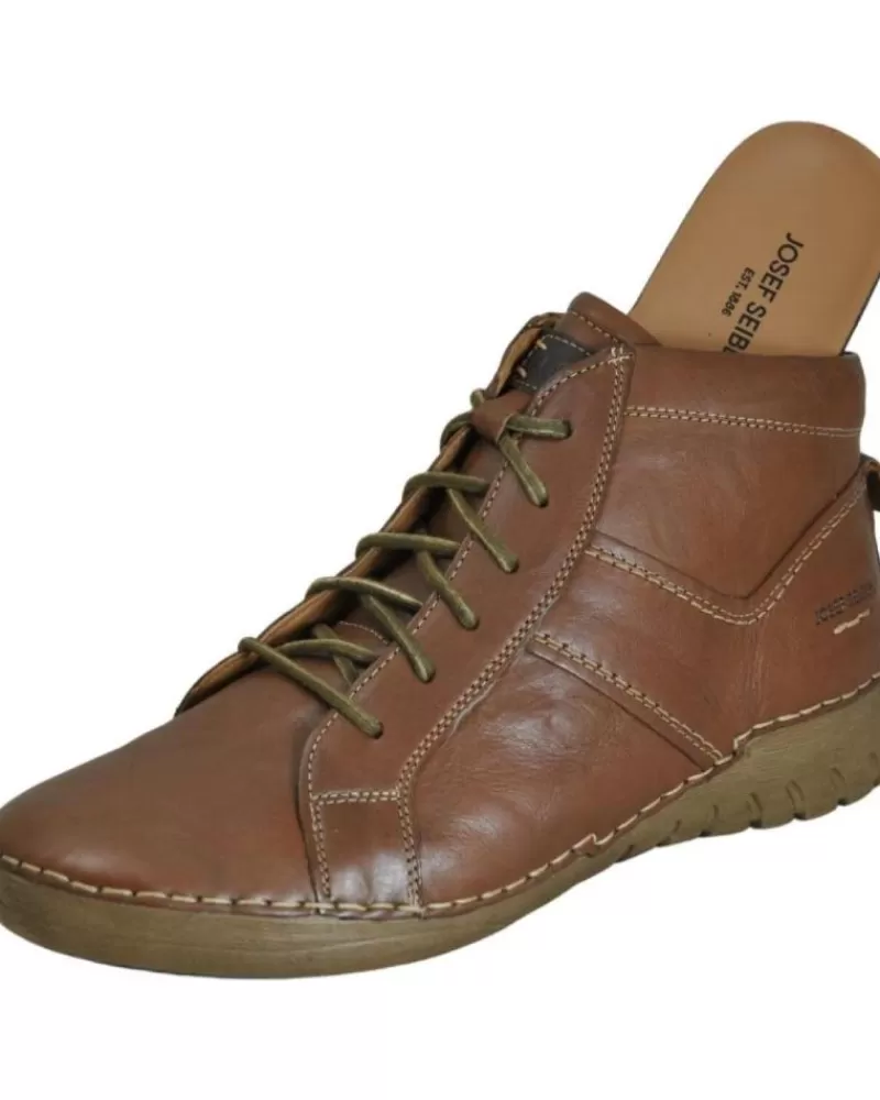 Woman WESTLAND Woman Mid Boots Josef Seibel 89201 Felicia 01 Botin Cordones De Piel Mujer Cognac-Kombi