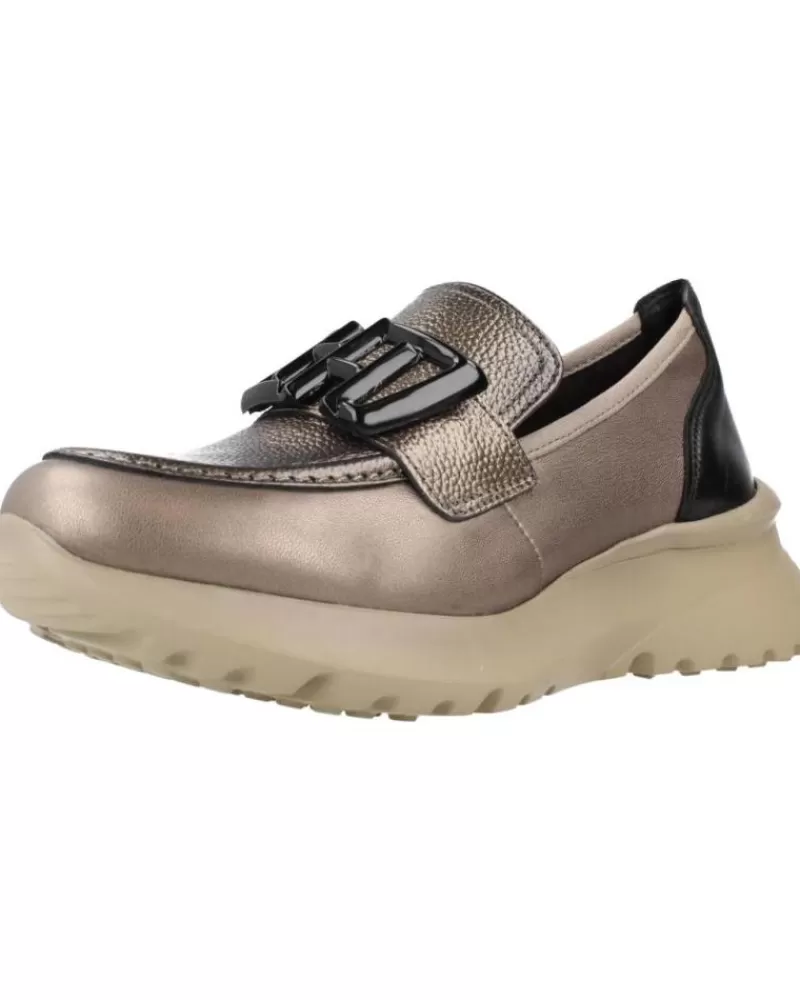 Woman HISPANITAS Woman Mocasines Polines Bronce