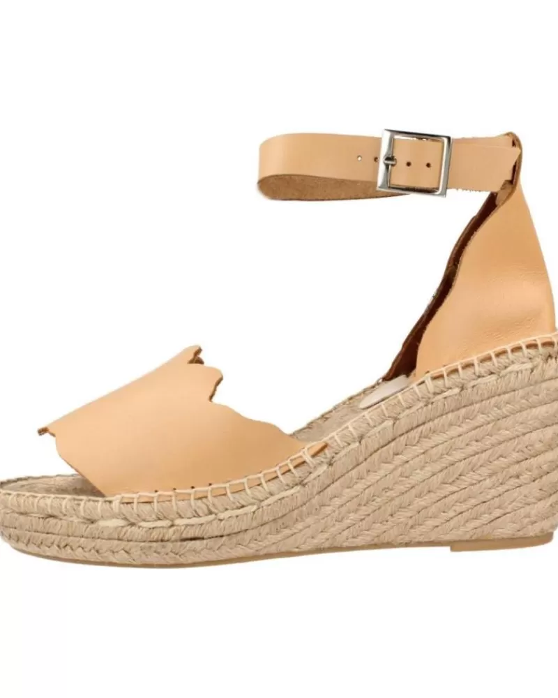 Woman CLARA DURAN Woman Sandals Platafp8Cd Marron Claro