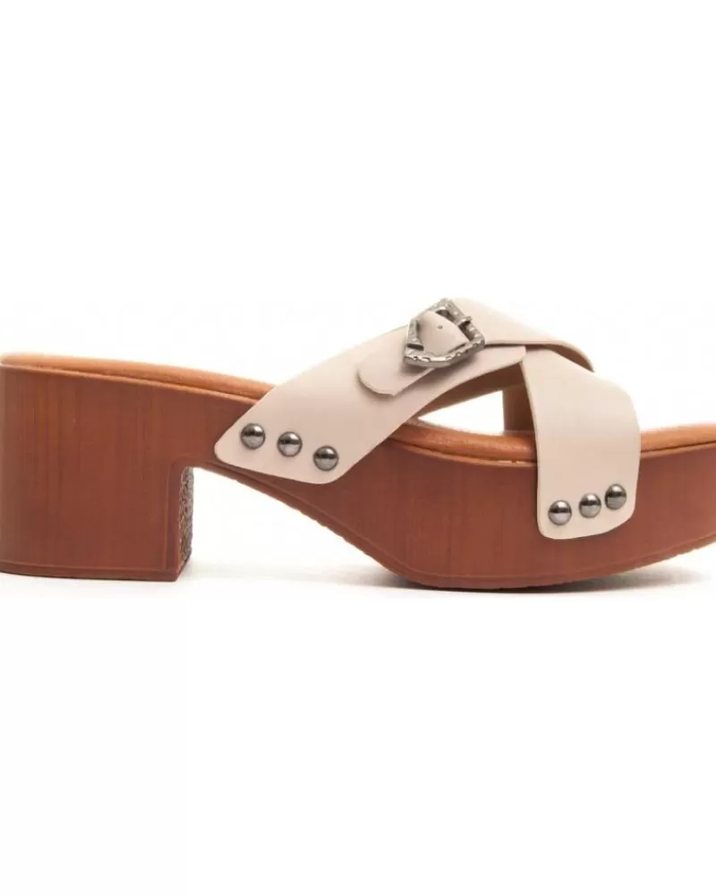 Woman MONTEVITA Woman Sandals Clogsand2 Beige