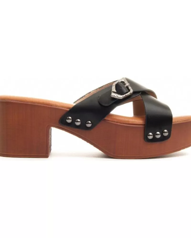 Woman MONTEVITA Woman Sandals Clogsand2 Black