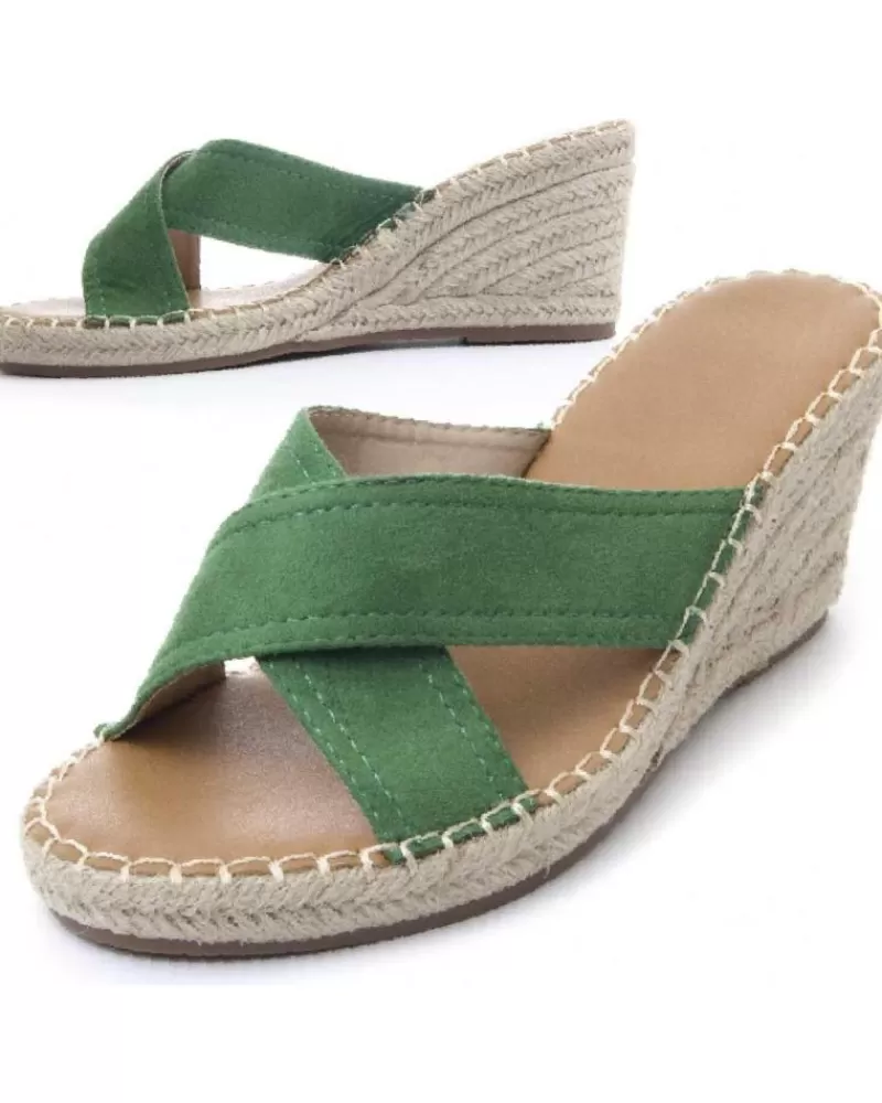 Woman MONTEVITA Woman Sandals Wedsun2 Green