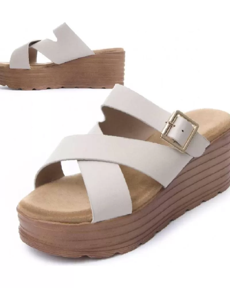 Woman MONTEVITA Woman Sandals Wedsun3 Beige
