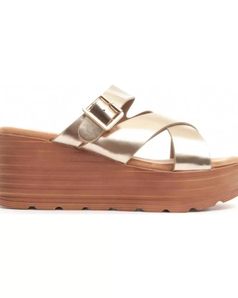 Woman MONTEVITA Woman Sandals Wedsun3 Gold
