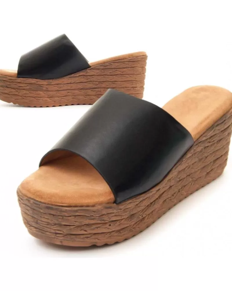 Woman MONTEVITA Woman Sandals Wedsun4 Black