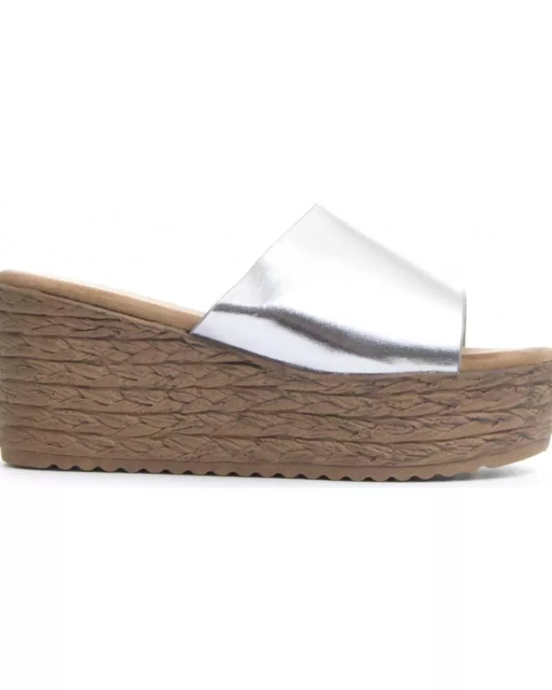 Woman MONTEVITA Woman Sandals Wedsun4 Silver