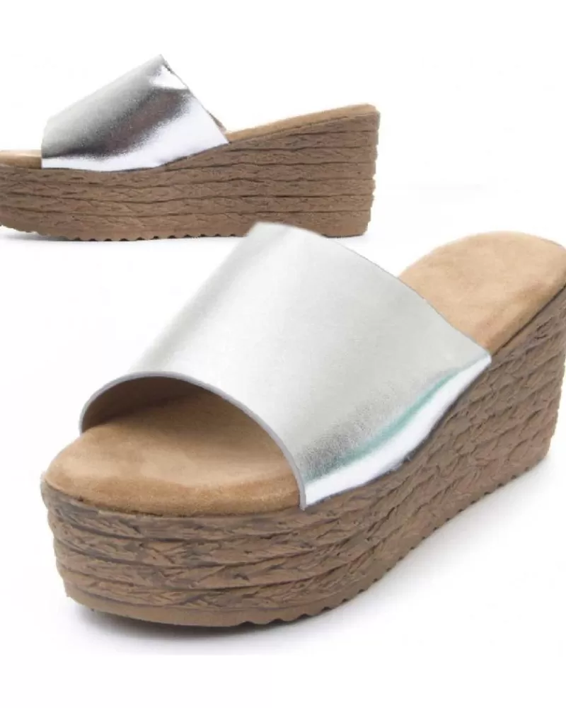 Woman MONTEVITA Woman Sandals Wedsun4 Silver