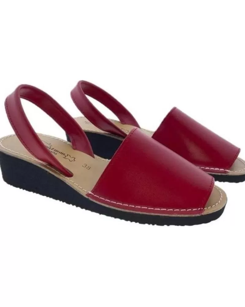 Woman OTRAS MARCAS Woman Sandals Menorquina Cua Piel Rojo