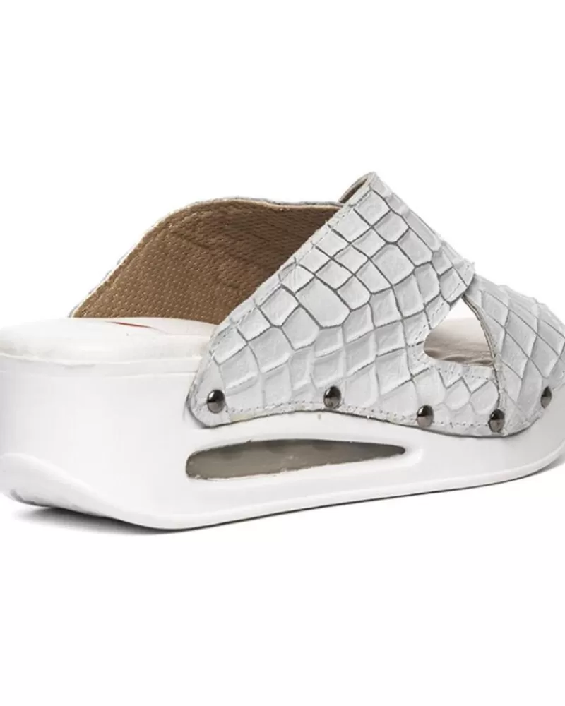 Woman ZUEKOOS Woman Sandals Zueco Tiras Cruzadas Airmax 03-Ice Blanco