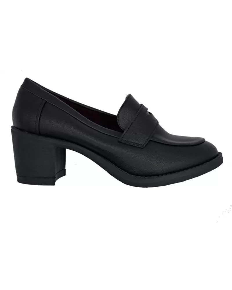 Woman DAVINIA Woman Shoes Mocasin Tacon Mujer Negro