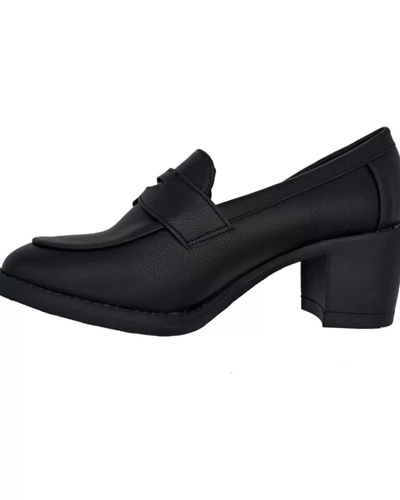 Woman DAVINIA Woman Shoes Mocasin Tacon Mujer Negro