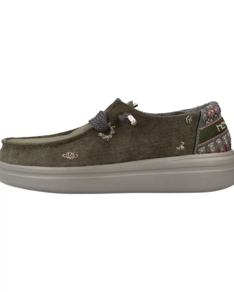 Woman HEY DUDE Woman Shoes Wendy Rise Verde