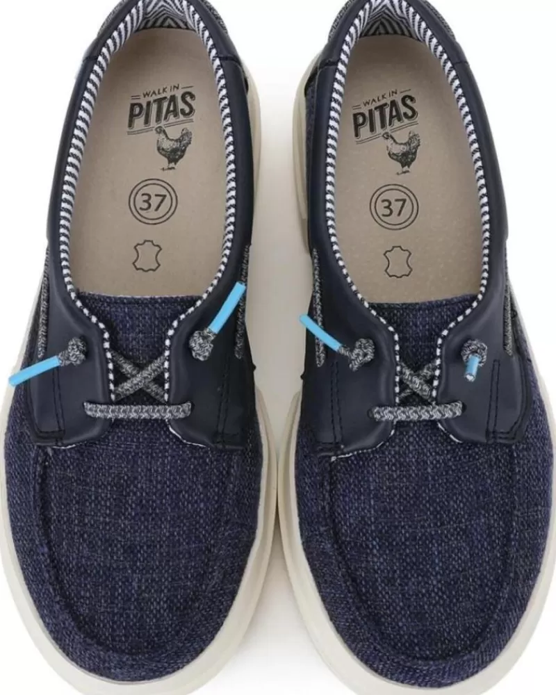 Woman WALK IN PITAS Woman Shoes Nautico Pic Mujer Azul Marino