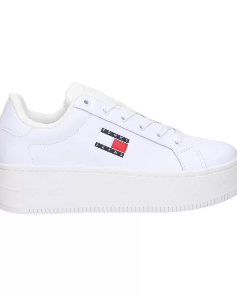 Woman TOMMY HILFIGER Woman En0En02426 Tjw Flatform Ess Ybr White