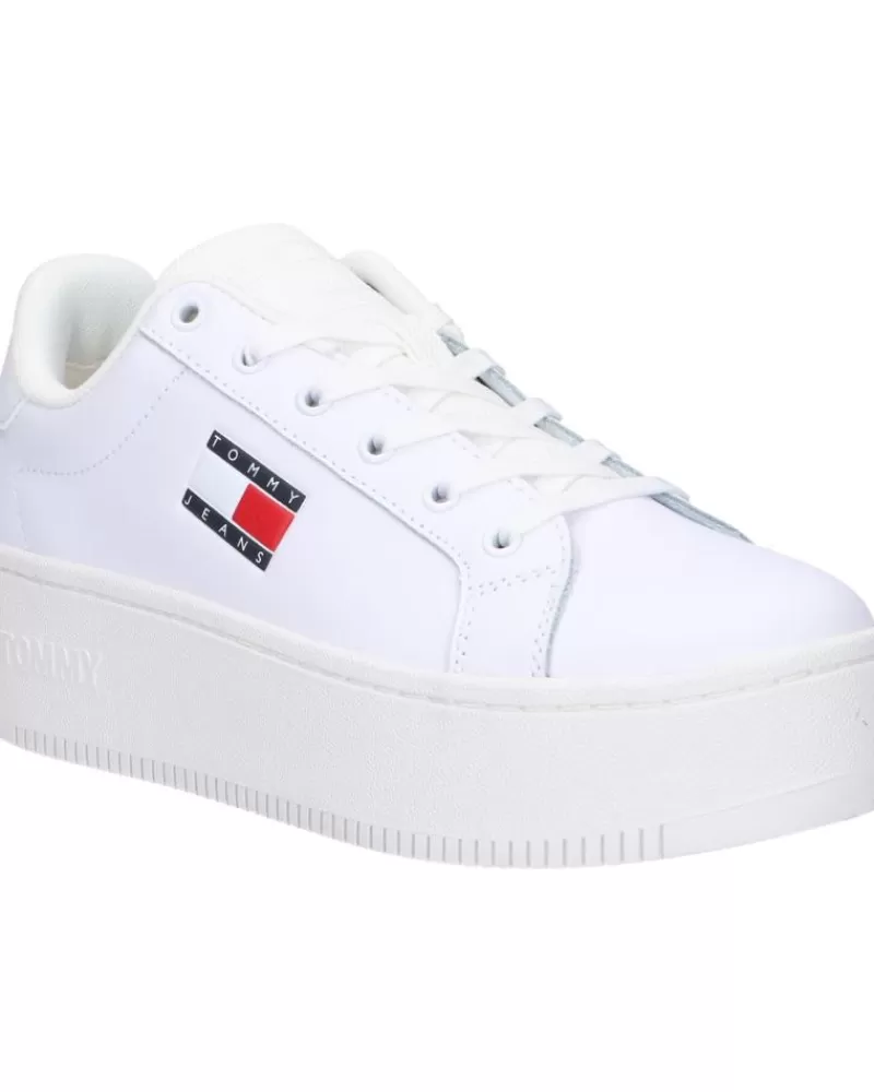 Woman TOMMY HILFIGER Woman En0En02426 Tjw Flatform Ess Ybr White