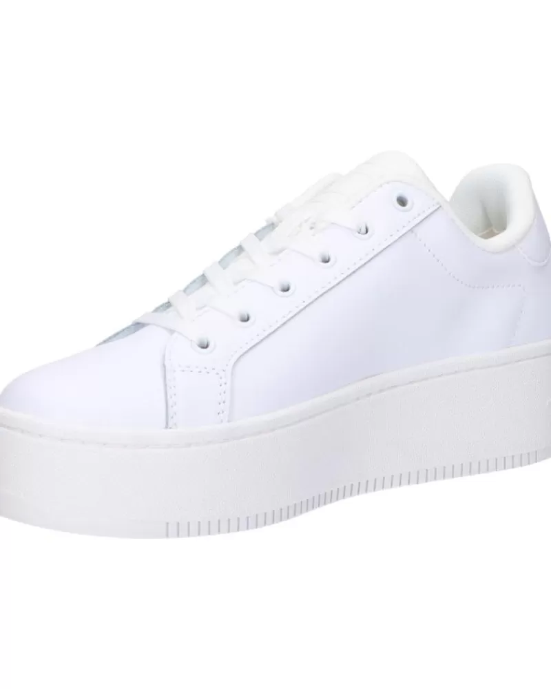 Woman TOMMY HILFIGER Woman En0En02426 Tjw Flatform Ess Ybr White
