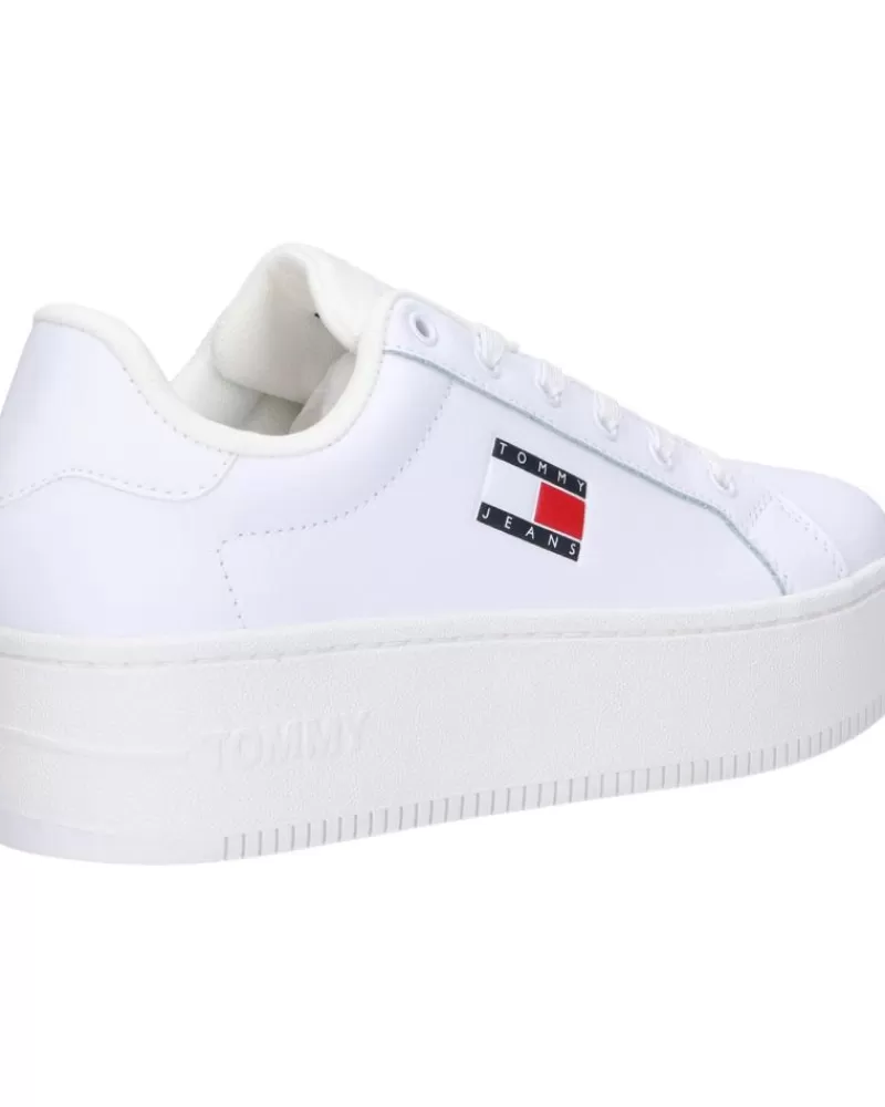 Woman TOMMY HILFIGER Woman En0En02426 Tjw Flatform Ess Ybr White