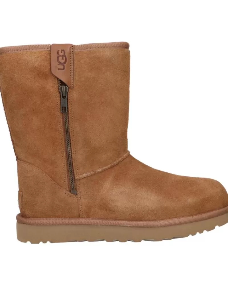 Woman UGG Woman 1144043 Classic Short Bailey Zip Chestnut