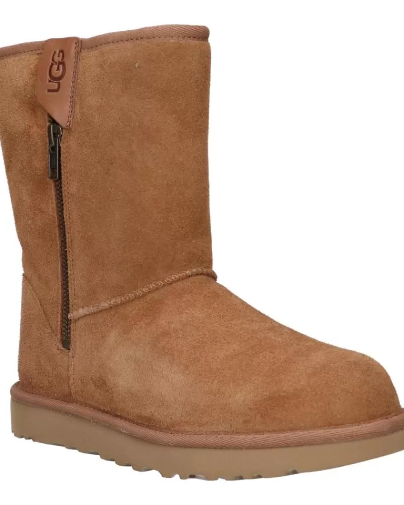 Woman UGG Woman 1144043 Classic Short Bailey Zip Chestnut