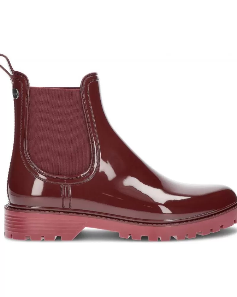 Woman IGOR Woman Wellington Boots Botin De Agua Trak Brillo Mc W10267 Burdeos