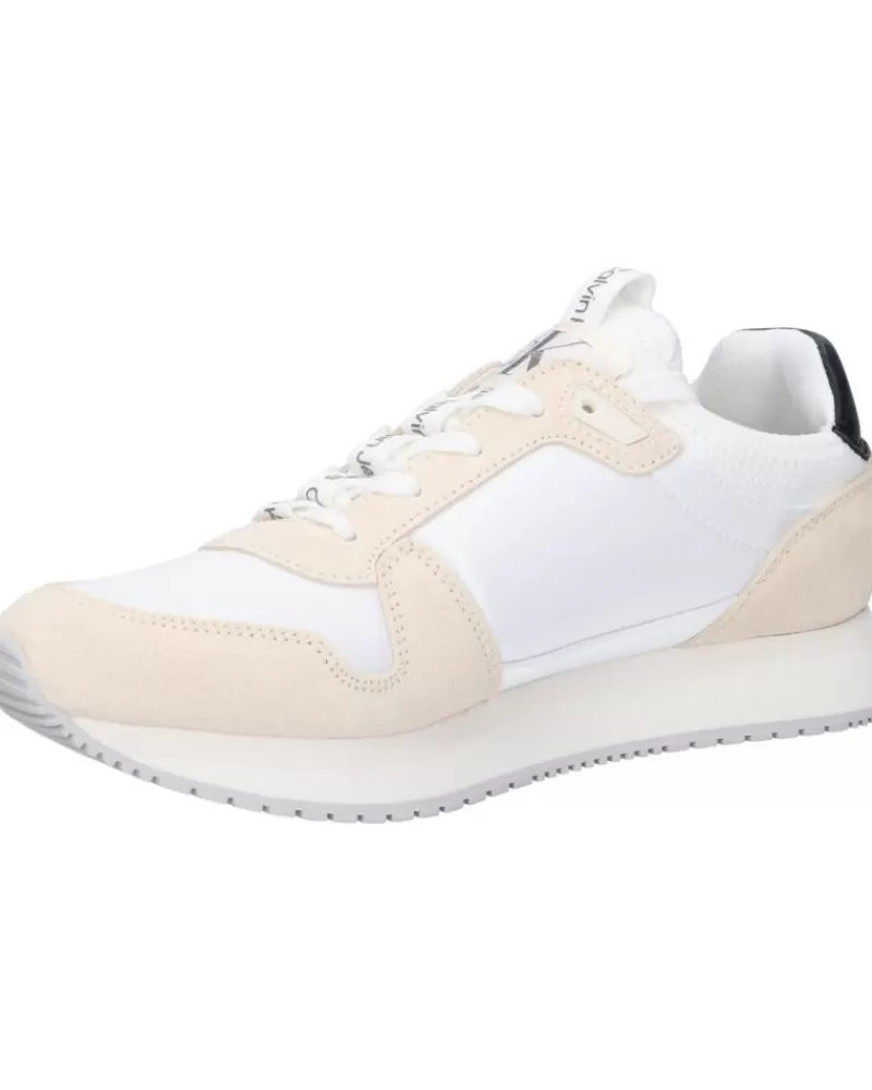 Woman CALVIN KLEIN Woman Zapatillas Deporte Yw0Yw00840 Sock Laceup 03A Bright White-Creamy White-Black