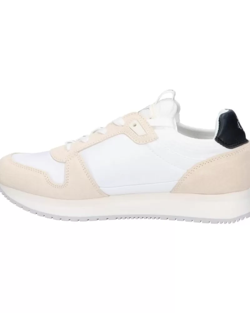 Woman CALVIN KLEIN Woman Zapatillas Deporte Yw0Yw00840 Sock Laceup 03A Bright White-Creamy White-Black