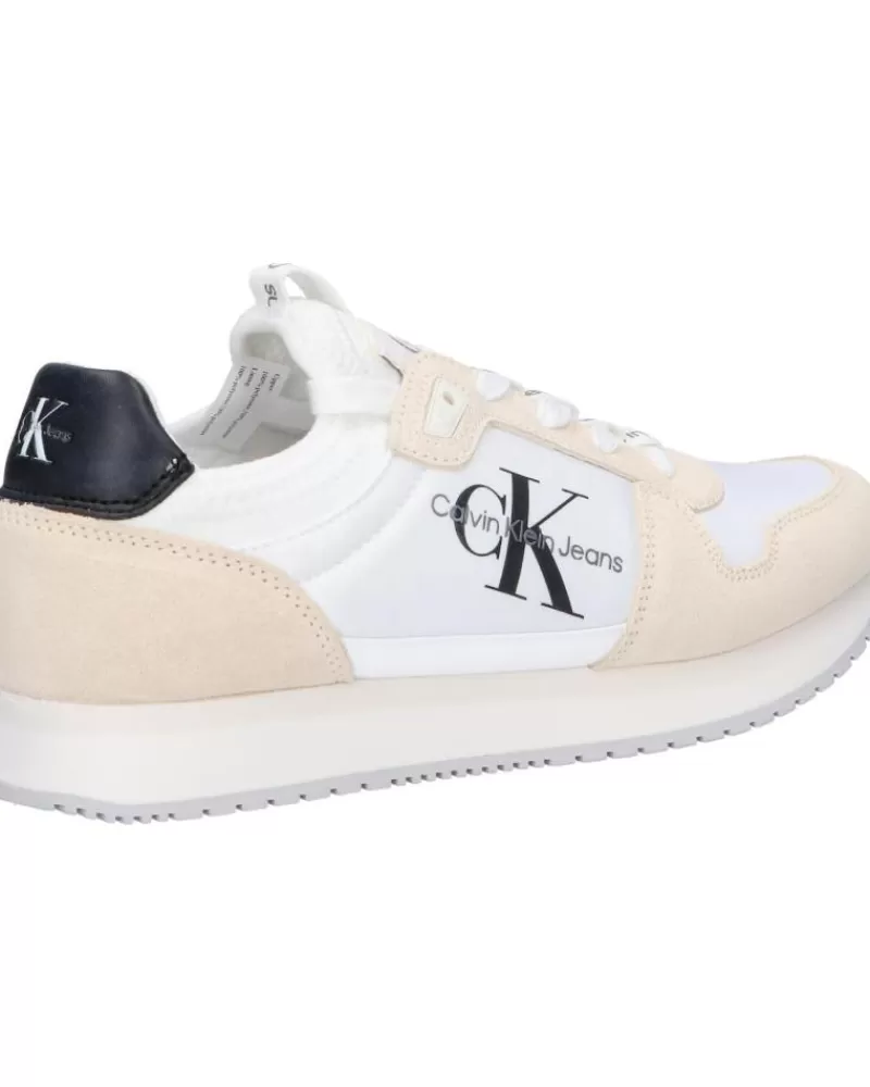 Woman CALVIN KLEIN Woman Zapatillas Deporte Yw0Yw00840 Sock Laceup 03A Bright White-Creamy White-Black