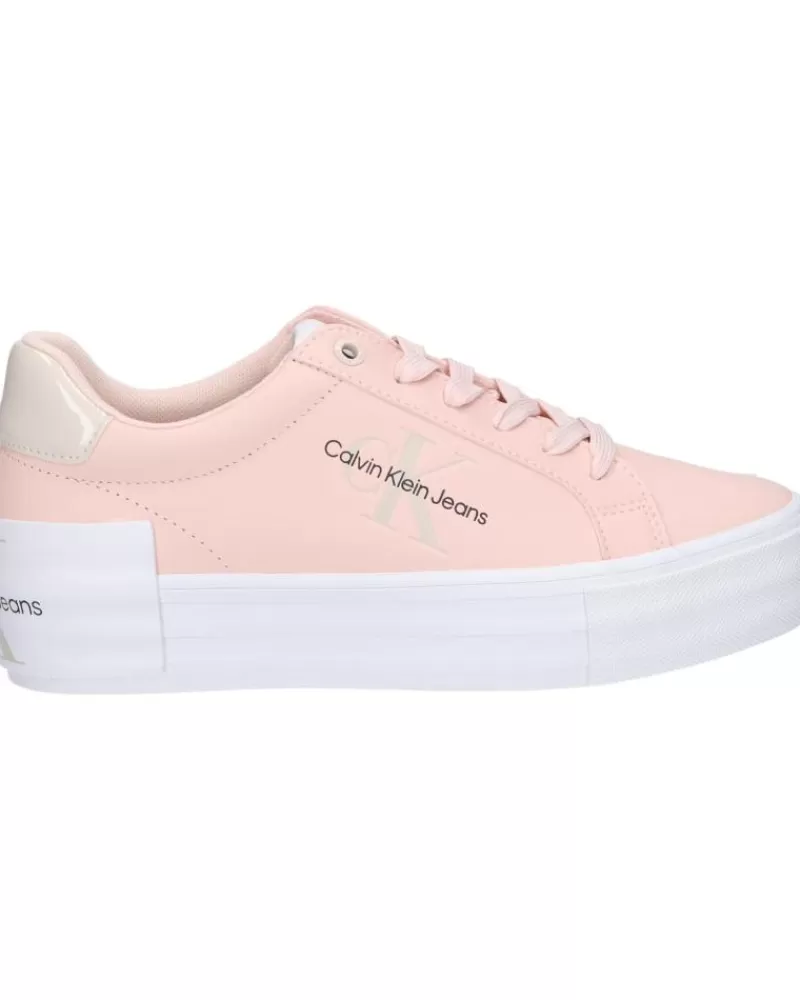 Woman CALVIN KLEIN Woman Zapatillas Deporte Yw0Yw01294 Bold Vulc Flatf 0J2 Peach Blush-Eggshell