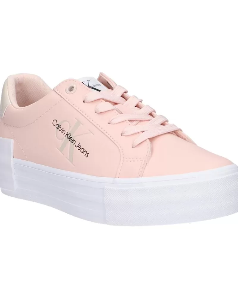 Woman CALVIN KLEIN Woman Zapatillas Deporte Yw0Yw01294 Bold Vulc Flatf 0J2 Peach Blush-Eggshell